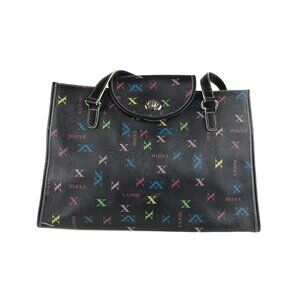 Maxx New York‎ Womens Black Multicolor Inner Pockets Tote Shoulder Bag Size M